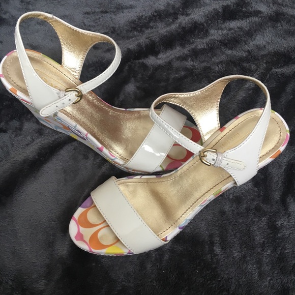 Multi-color Coach wedge - Picture 4 of 4